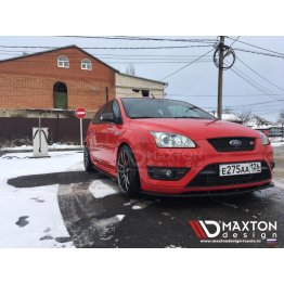 Накладка сплиттер на передний бампер вариант 3 на Ford Focus II ST